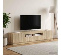 Meuble TV LED HOORN 3 pc Bois d'ingénierie Centre de divertissement vidaXL vidaX