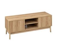 Meuble TV Liam 2 portes et 2 niches - Marron