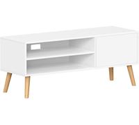 Meuble Tv Lowboard Meuble Tv Pour Tv Jusqu'à 55 Pouces 120 Cm Meuble Tv Pour Salon Design Industriel Blanc