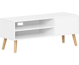 Meuble Tv Lowboard Meuble Tv Pour Tv Jusqu'à 55 Pouces 120 Cm Meuble Tv Pour Salon Design Industriel Blanc