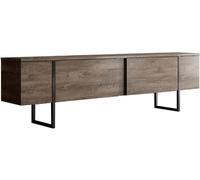 Meuble TV Luxe - Noyer, Noir 180 x 30 x 50