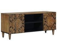 Meuble TV Marron 105 x 33,5 x 46 cm Bois de mangue massif