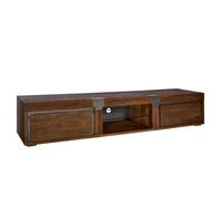 Meuble TV - MASSIVMOEBEL24 - AMSTERDAM N° 104 - Bois d'acacia laqué - Style classique - Dimensions 140x40x50 cm