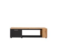 Meuble TV ""Maze I"" - Noir/Beige - L 150 x H 39 X P 40 cm