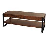 Meuble Tv Hwc-L53, Table De Télévision Lowboard Tv-Tisch, Métal 42x120x44cm Chêne Sauvage Foncé Multicolore