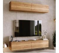 Meuble TV / Meuble de salon - NICOLE - 160 cm - chêne craft - style moderne