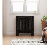 vidaXL Cache-Radiateur Chêne Noir 78 x 19 x 81,5 cm Bois d'ingénierie, Cache-radiateur Moderne, rectangulaire pour déco Maison, Protection esthétique, Bois conçu, sécurité Enfant, Salon