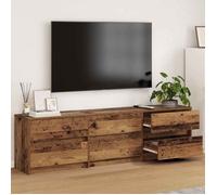 Meuble tv - meuble hi-fi Vidaxl Unites TV 2 pcs Bois Ancien 180 x 34 x 50 cm Bois d'ingénierie