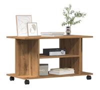 Meuble TV/Meuble HIFI - CLOUD - roulettes chêne artisanal - 80x40x45 cm bois ingénierie S90