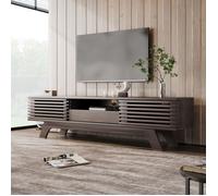 Meuble TV - Meuble TV bois 150 cm - 1 tiroir & 2 portes - Finition bois vintage - Panneaux de particules