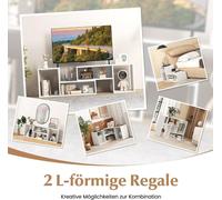 Meuble TV Meuble TV combiné en 2 parties pour téléviseurs jusqu'à 60 pouces blanc