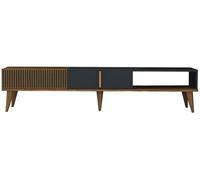 Meuble TV Milan Alt - Noyer, Anthracite 180 x 40 x 35