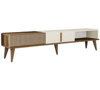 Meuble TV Milan Alt - Noyer, Crème 180 x 40 x 35