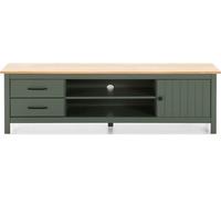 Meuble TV Miranda 1P2T2N vert ciré 158 x 40 x 47cm