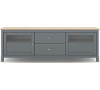 Meuble TV Misti 2T2P vert kaki chene 180 x 45,5 x 59,3cm