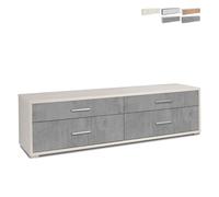 Meuble TV mobile avec commode 4 tiroirs design moderne Mila