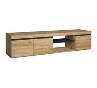 Meuble TV mod.NATURALE couleur Chêne/Noir, 2 portes et 2 logements, 160x40x41cm, RF891