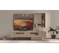 Meuble TV moderne avec étagères et rangements pour un intérieur élégant