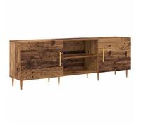 Meuble TV moderne - vidaXL - Bois ancien - 150x30x50 cm - Bois d'ingénierie - 2 portes - 2 étagères - Montage au sol