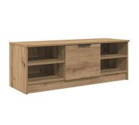 Meuble TV moderne - vidaXL - Chêne artisanal - Bois d'ingénierie - 102x35x36 5 cm - 1 porte - 2 étagères