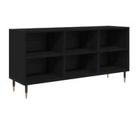 Meuble TV moderne - vidaXL - Chêne noir - 103,5x30x50 cm - Bois d'ingénierie - 6 étagères - Poids maximal 60 kg