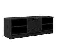 vidaXL Meuble TV moderne Chêne Noir Bois d'ingénierie 102x35x36,5 cm 1 porte 2 étagères