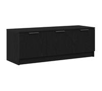 Meuble TV moderne - vidaXL - Chêne Noir - Bois d'ingénierie - 102x35x36,5 cm - 3 portes - Assemblage requis