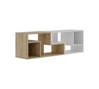 Meuble TV modulable en bois "Glis" - 145 x 35 x 44 cm - Blanc