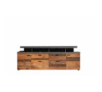 trendteam smart living - Meuble TV lowboard Meuble TV - Salon - Ambiance - Dimensions de l'assemblage (LxHxP) 180 x 66 x 47 cm - Couleur Old Wood avec Matera - 188032423