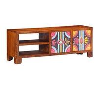 Meuble TV multicolore 110x30x40 bois d acacia massif G