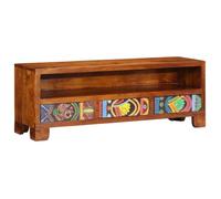 vidaXL Meuble TV Multicolore 110x30x40 cm Bois d'acacia massif G