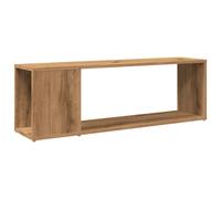 Helloshop26 Meuble TV multimédia étagère télévision Buffet téléviseur Salle à Manger Salon Chambre chêne Artisanal 100 x 24 x 32 cm Bois d'ingénierie Brun 02_0027248