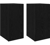 Meuble TV mural 2 pcs Chêne noir 30,5 x 30 x 60 cm