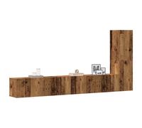vidaXL Ensemble de meubles TV 4 pcs Bois d'ingénierie Gris béton