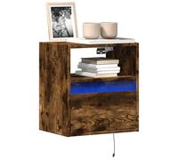 vidaXL Meuble TV Mural avec LED Gris béton 180x31x45 cm, Meuble TV Flottant, Meuble multimédia Mural, unité TV Murale, Armoire TV Murale
