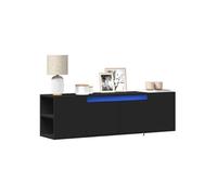 Meuble TV mural avec lumières LED noir 135x31x39,5 cm, meuble TV suspendu au mur, unité TV flottante, support TV 852384