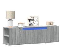 vidaXL Meuble TV mural Sonoma gris 135x31x39,5 cm avec lumières LED – suspendu