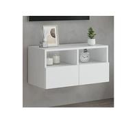 Meuble TV mural blanc 60x30x30 cm bois d'ingénierie 836854