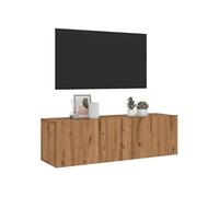 vidaXL Meuble TV mural chêne artisanal 100x30x30 cm bois d'ingénierie