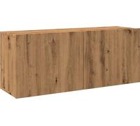 Meuble TV mural chêne artisanal 100x30x41 cm