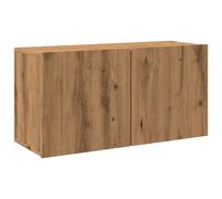 Meuble TV mural chêne artisanal 80x30x41 cm