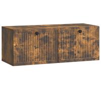 Meuble TV mural Chêne fumé 78,5 x 31 x 30 cm Bois d'ingénierie