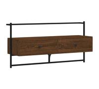 Meuble TV mural chêne marron 100,5x30x51 cm bois d'ingénierie