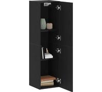 Meuble TV mural Chêne noir 30,5 x 30 x 110 cm Bois d'ingénierie