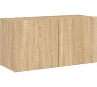 Meuble TV mural chêne sonoma 80x30x41 cm