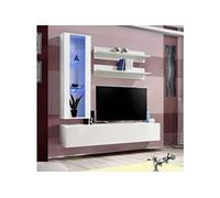 Meuble tv mural design "fly ii" 170cm blanc