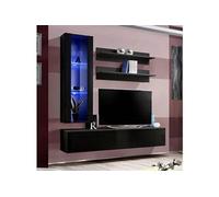 Meuble tv mural design "fly ii" 170cm noir