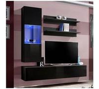Meuble tv mural design "fly iii" 170cm noir Noir G