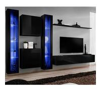 Meuble TV Mural Design Switch XVI 330cm Noir