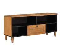 Meuble TV mural en bois d'ingénierie - vidaXL - Marron clair - 105x33x46 cm - Rangement multimédia - Avec tiroir